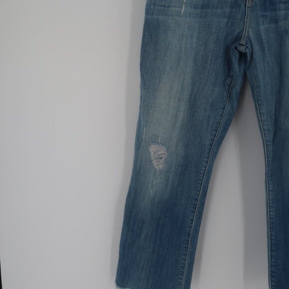 Current/Elliott Straight Leg Distressed Jeans Size 30 - Picture 4 of 9